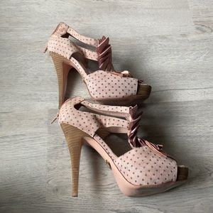 Betsy Johnson Polkadot Heels size 8.5